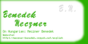 benedek meczner business card